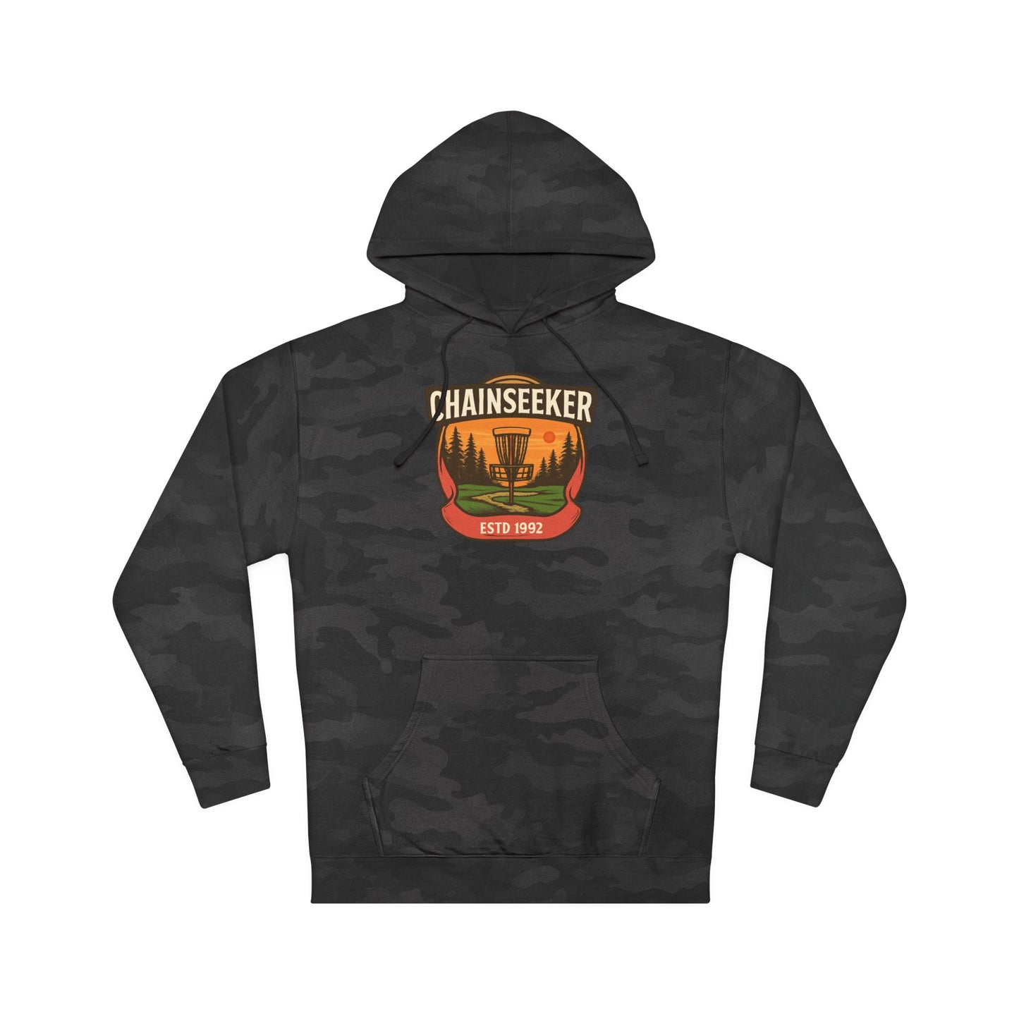 Chainseeker Hoodie – Vintage Disc Golf Badge Sweatshirt