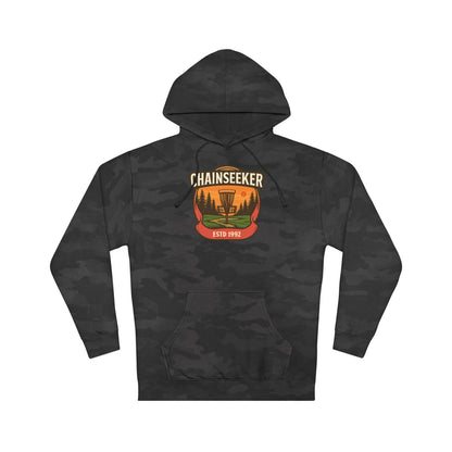 Chainseeker Hoodie – Vintage Disc Golf Badge Sweatshirt