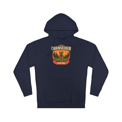 Chainseeker Hoodie – Vintage Disc Golf Badge Sweatshirt