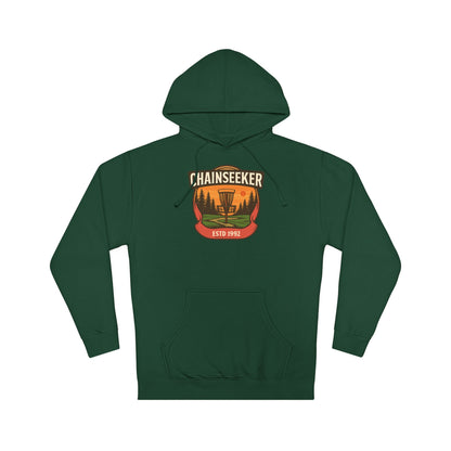 Chainseeker Hoodie – Vintage Disc Golf Badge Sweatshirt