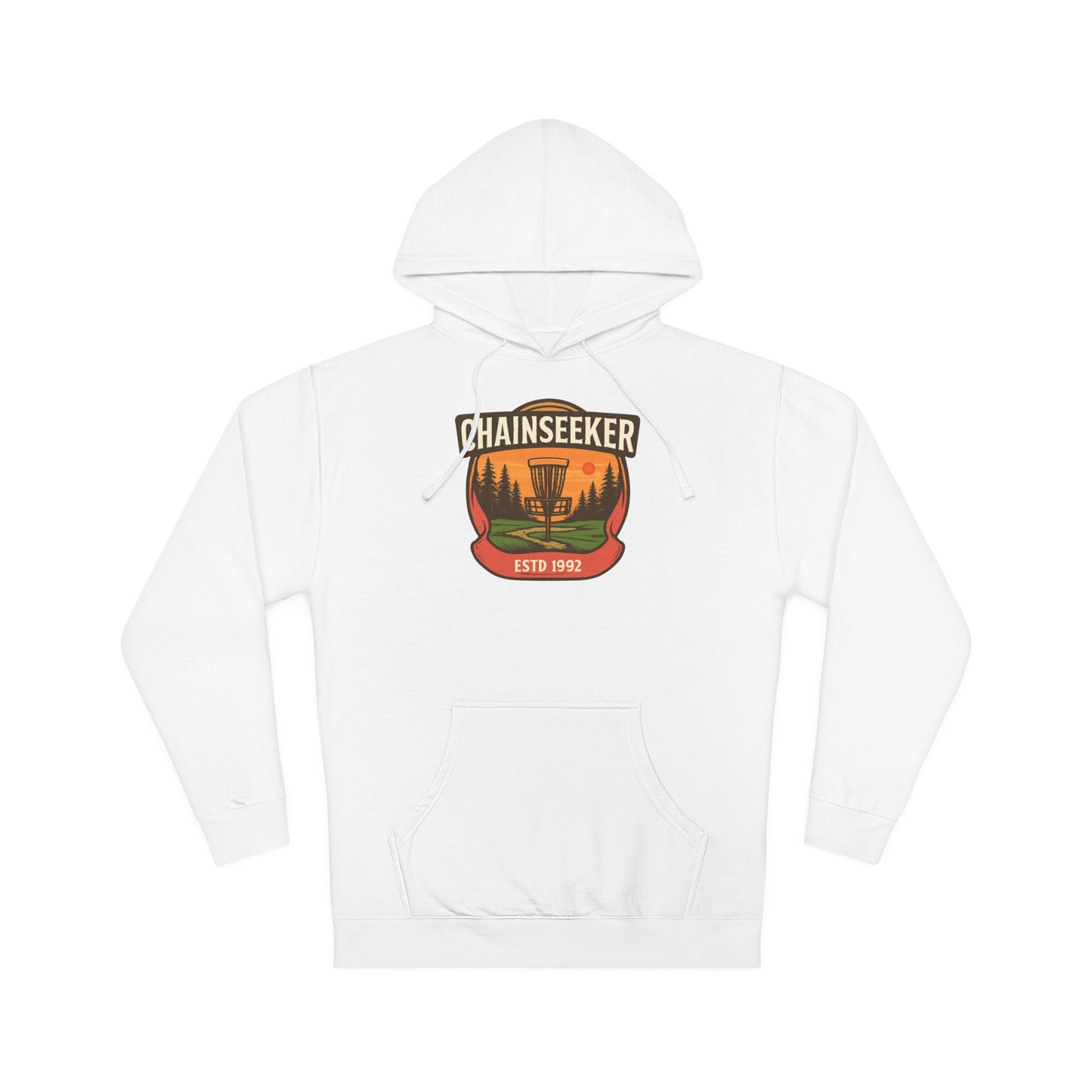 Chainseeker Hoodie – Vintage Disc Golf Badge Sweatshirt