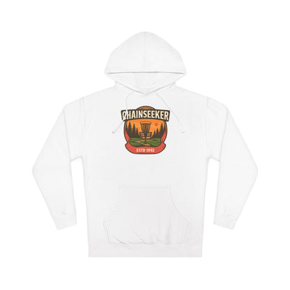Chainseeker Hoodie – Vintage Disc Golf Badge Sweatshirt